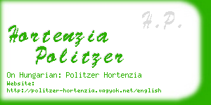 hortenzia politzer business card
